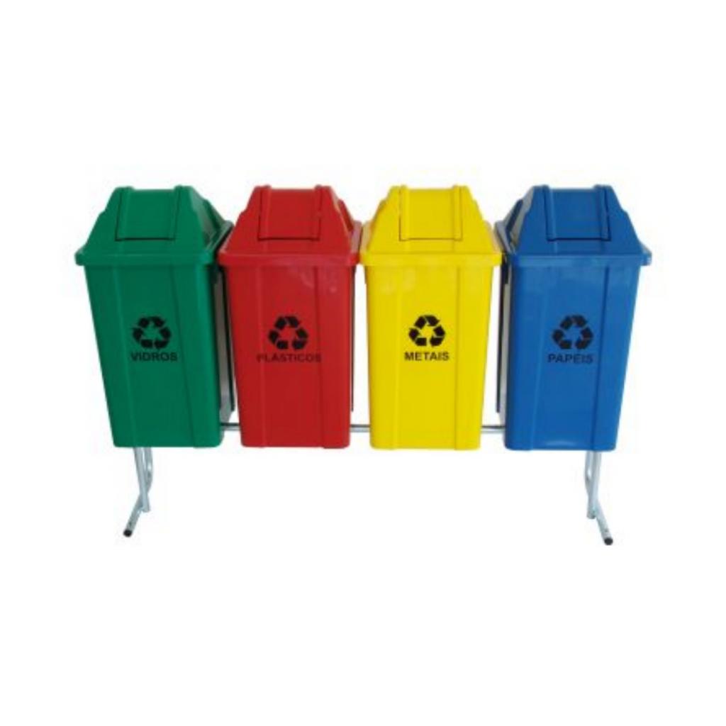 lixeira para lixo reciclável