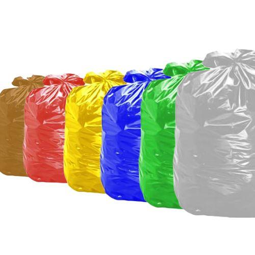 saco de lixo colorido