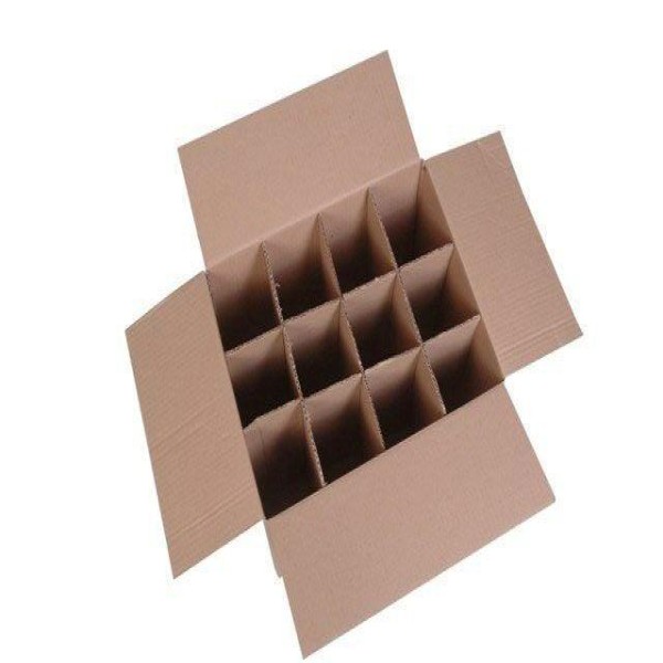 caixa de papelão com divisória para copos