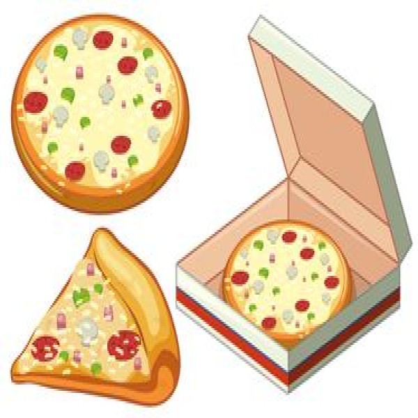 caixa de pizza sextavada