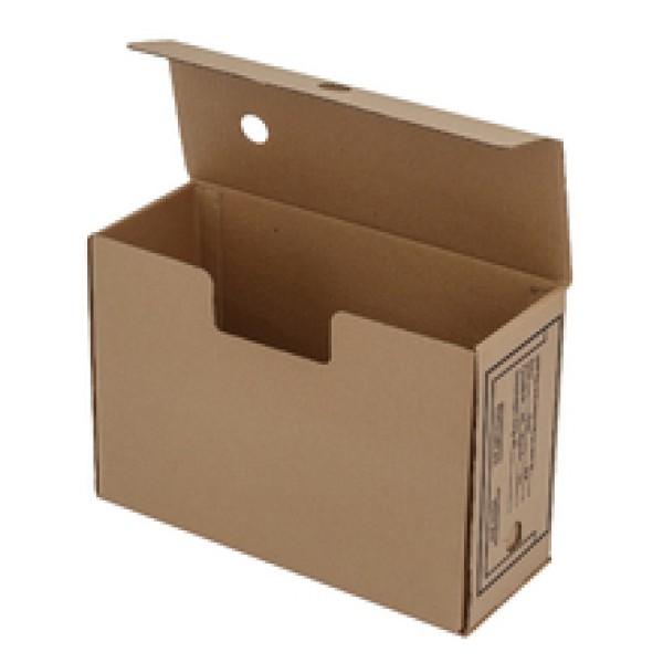 caixa de papelão com logotipo