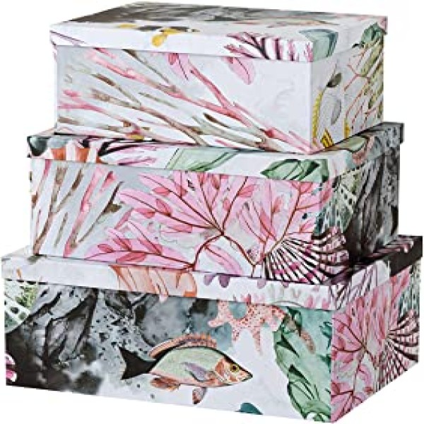 caixa de papelão com tampa decorada