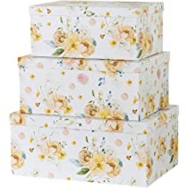 caixa de papelão com tampa decorada