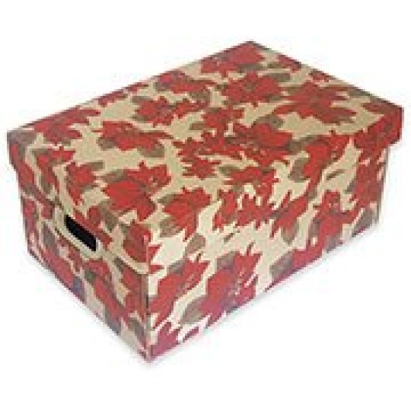 caixa de papelão com tampa decorada