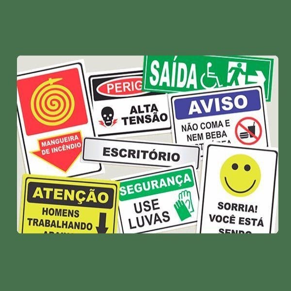 placas de sinalização