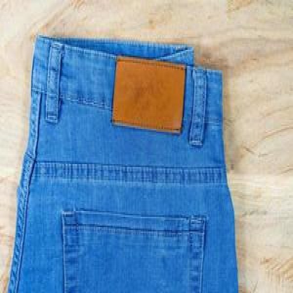 etiqueta de couro para calça jeans