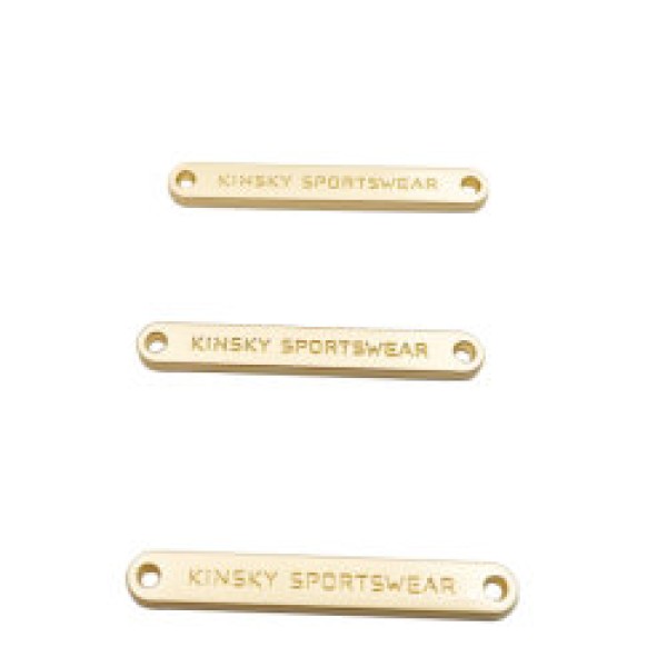 etiqueta de metal para roupas