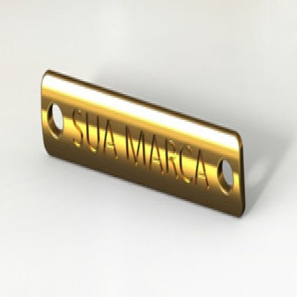 etiqueta de metal para roupas