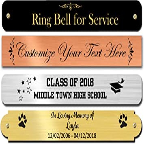 etiqueta placa de metal personalizada