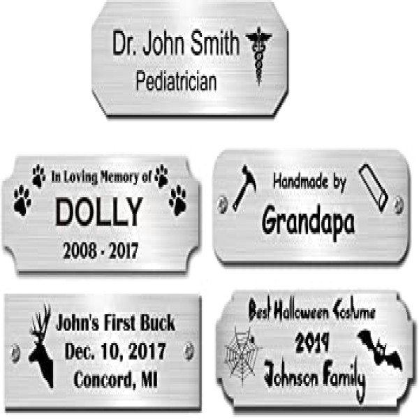 etiqueta placa de metal personalizada