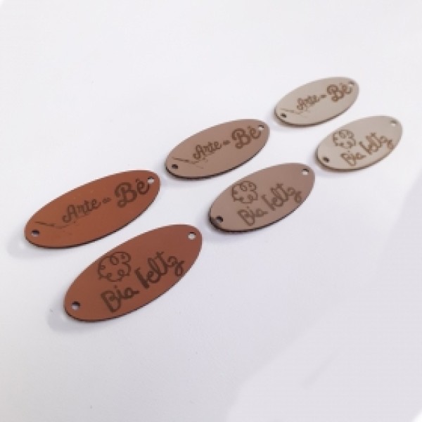 etiquetas personalizadas couro sintetico