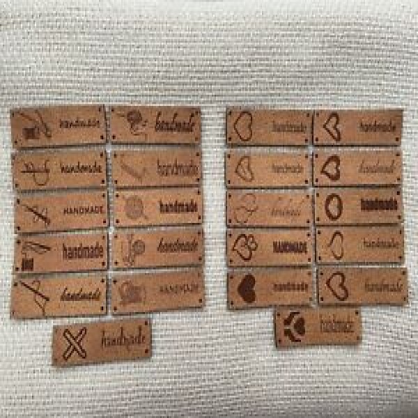 etiquetas personalizadas em couro