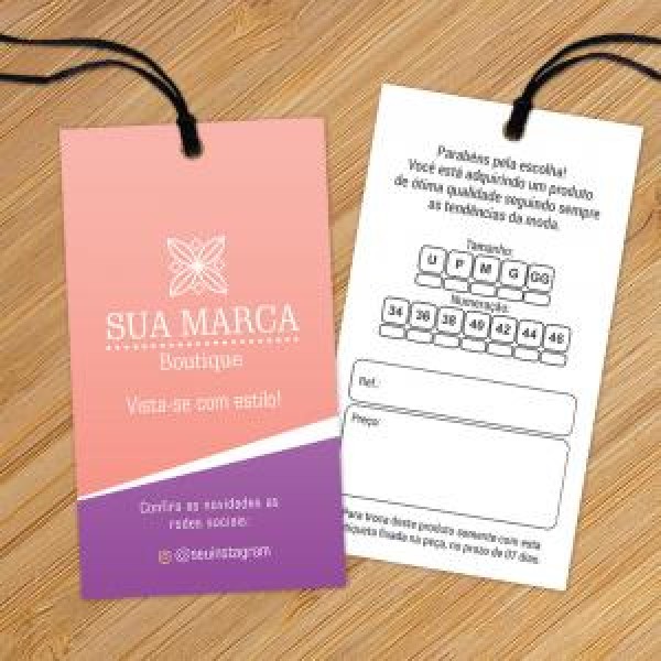 tag de roupas personalizadas