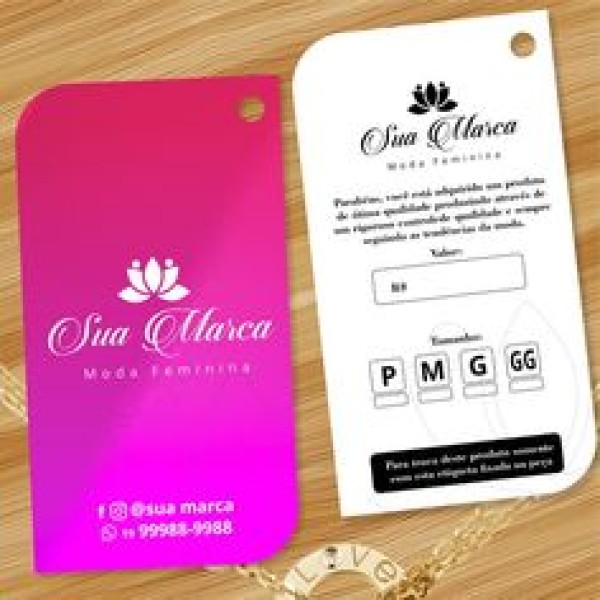 tag de roupas personalizadas