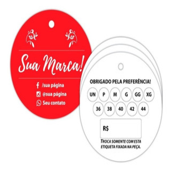 tag de roupas personalizadas