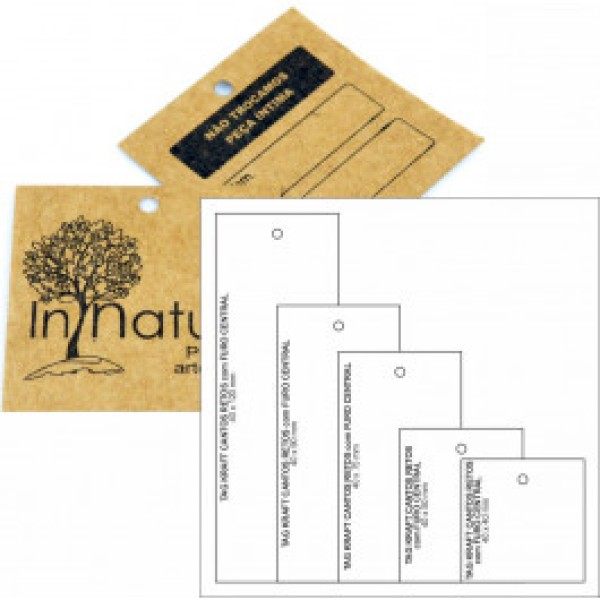 tag papel kraft personalizado