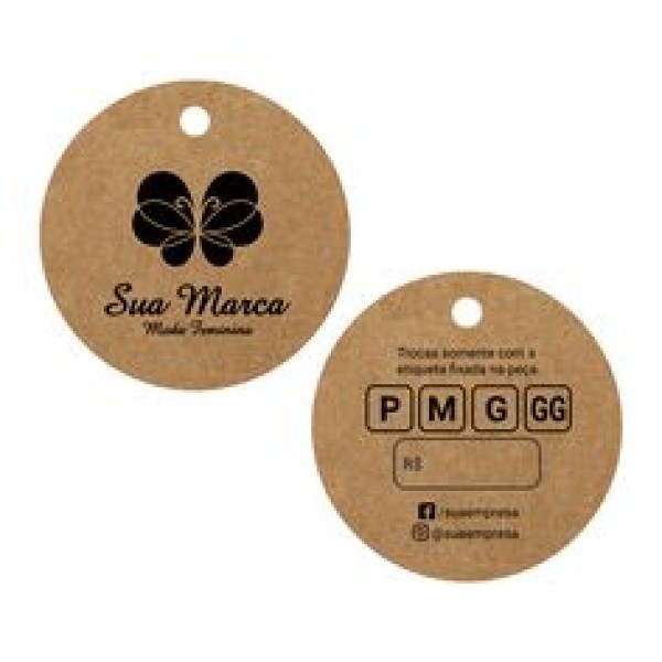 tag papel kraft personalizado