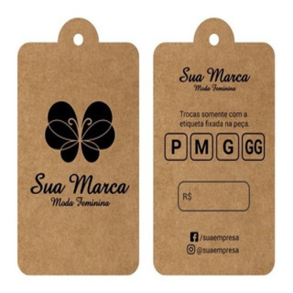 tags para roupas personalizadas