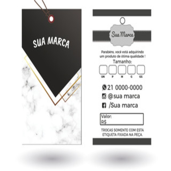 tags para roupas personalizadas