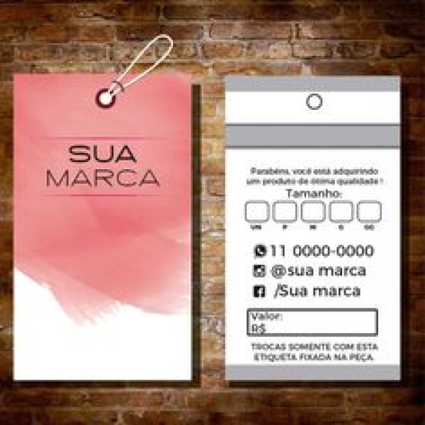 tags para roupas personalizadas
