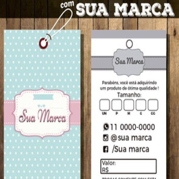 tags para roupas personalizadas