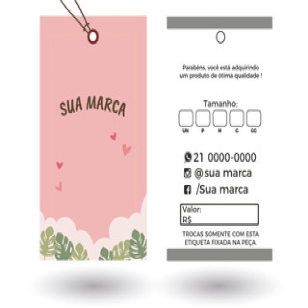 tags para roupas personalizadas