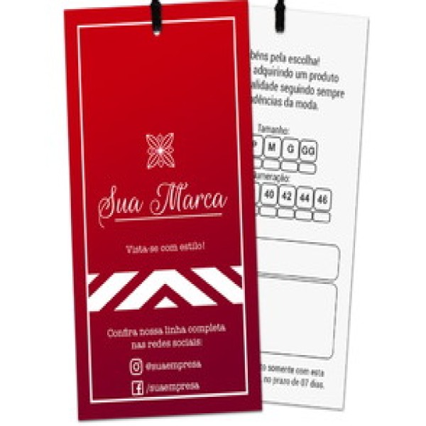 tags para roupas personalizadas