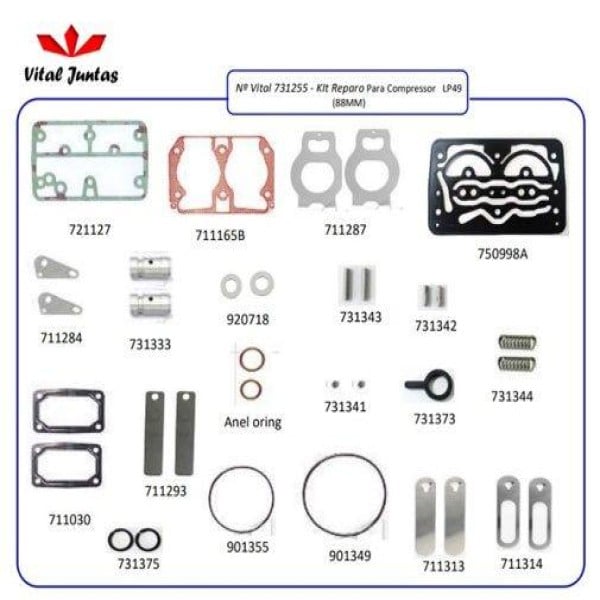 kit reparo compressor