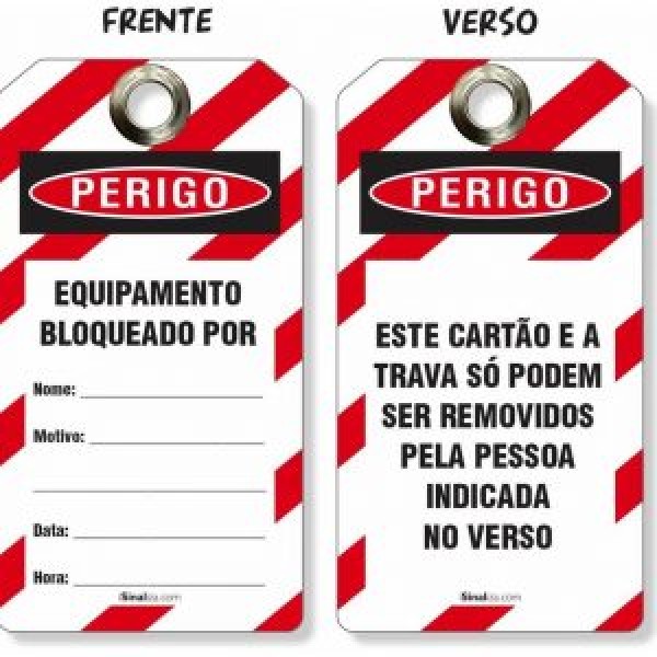 etiqueta de identificação de equipamentos