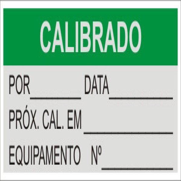 etiqueta de identificação de equipamentos