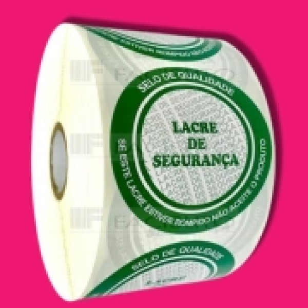 etiqueta de segurança de papel