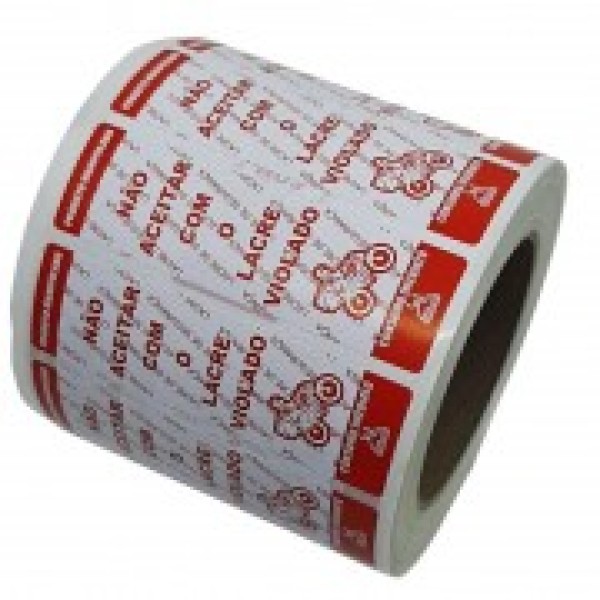 etiqueta de segurança de papel