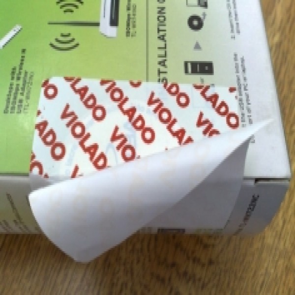 etiqueta de segurança de papel