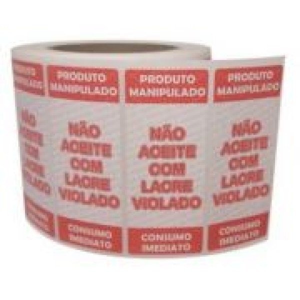 etiqueta de segurança de papel