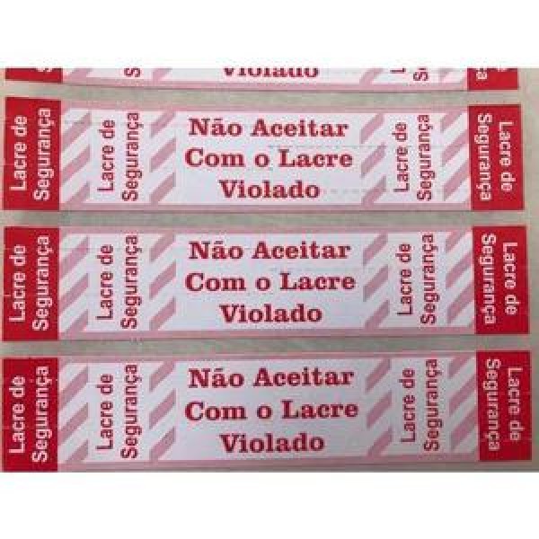 etiqueta lacre com cortes de segurança