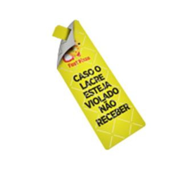 etiqueta lacre com cortes de segurança