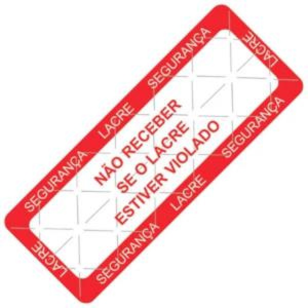 etiqueta lacre com cortes de segurança