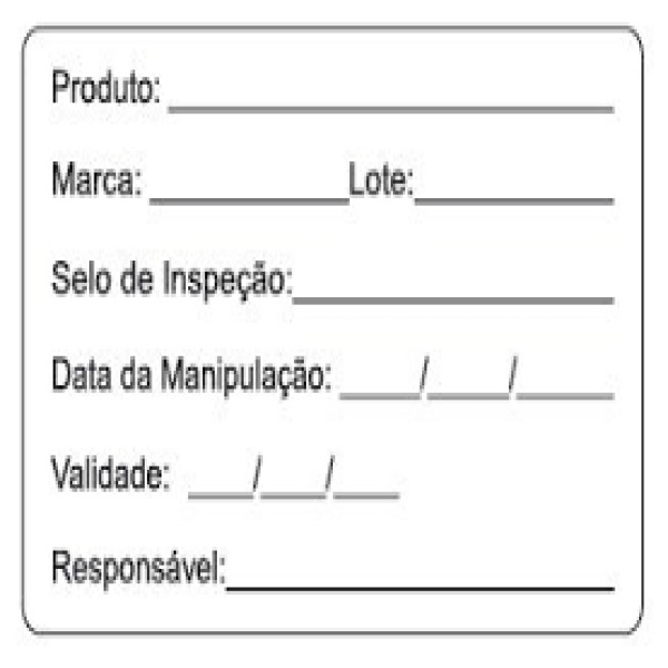 etiqueta para corpo de prova