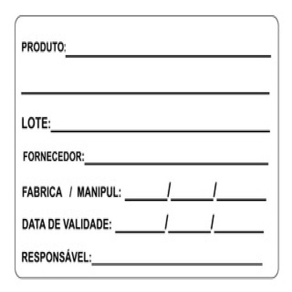etiqueta para corpo de prova