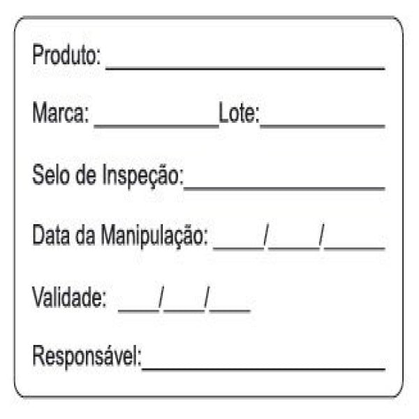 etiqueta para corpo de prova