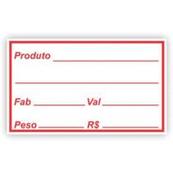 etiqueta para corpo de prova