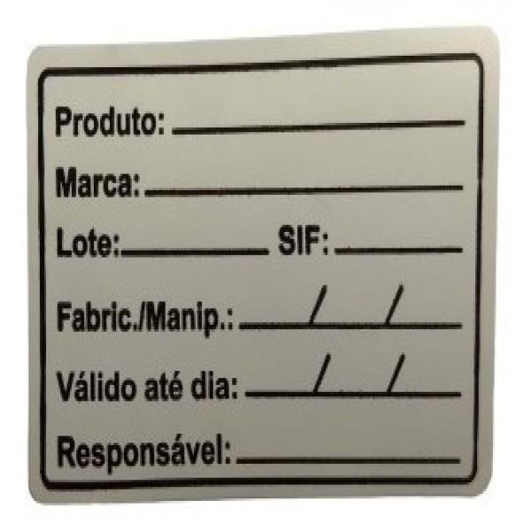 etiqueta para corpo de prova