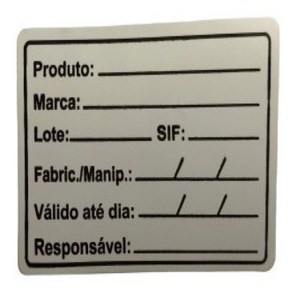 etiqueta para corpo de prova