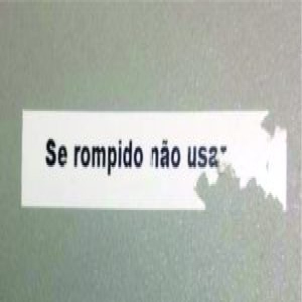 etiqueta de segurança casca de ovo