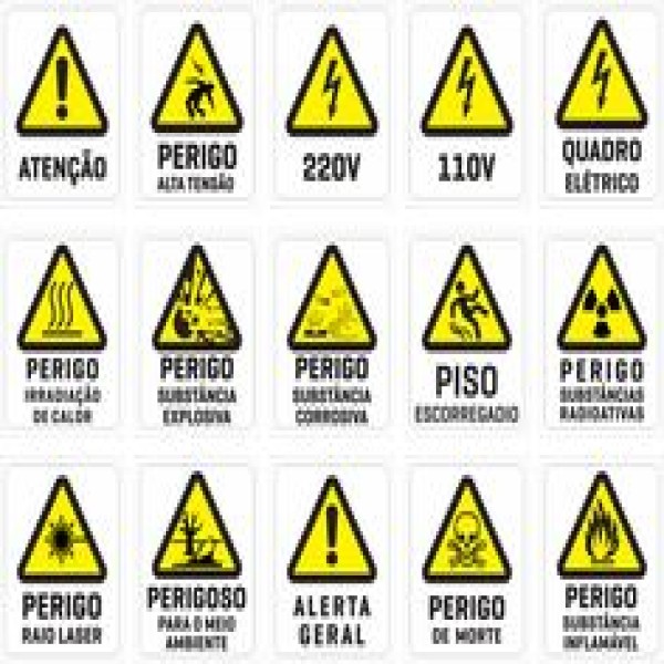 etiquetas de sinalização de segurança