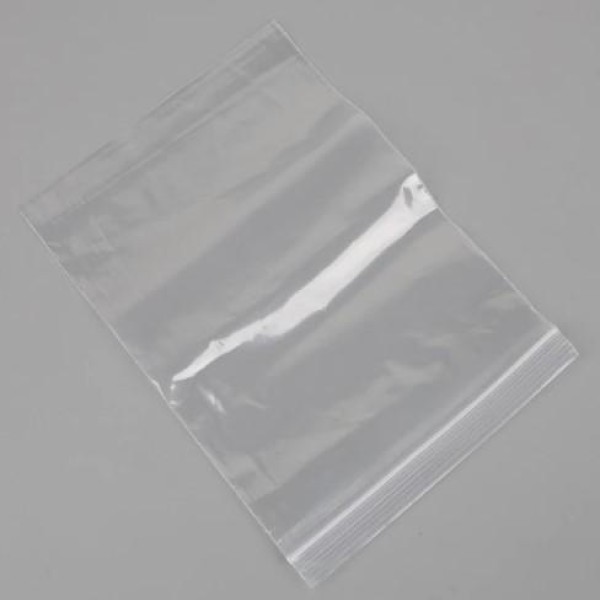 saco plástico transparente com lacre