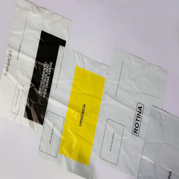 envelope de segurança personalizado em plástico