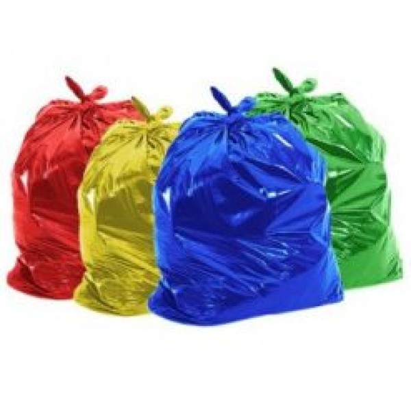 saco de lixo colorido para reciclagem