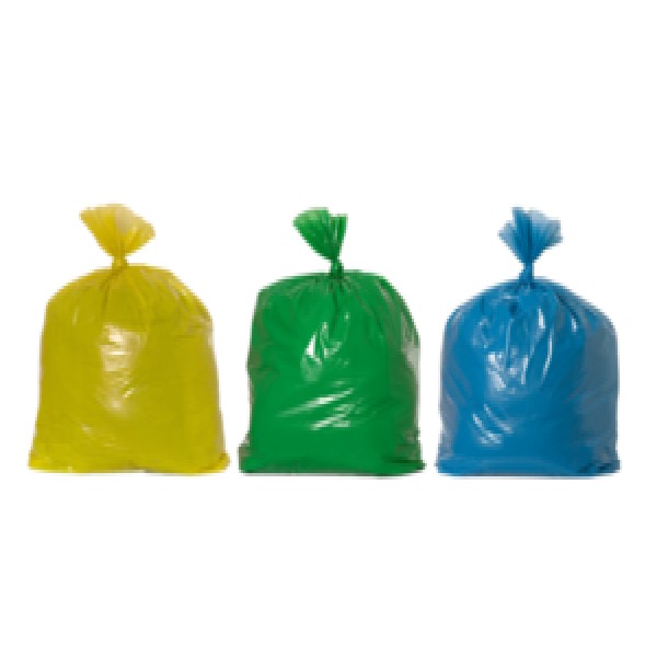 sacos de lixo coloridos