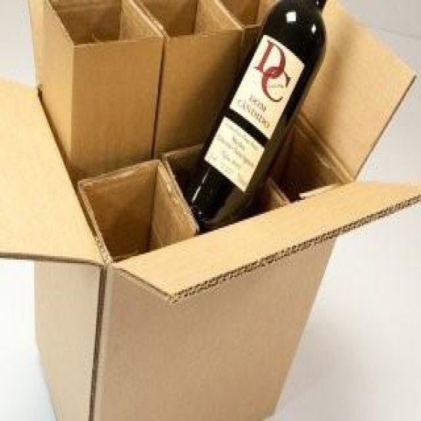 caixa de papelão para garrafa de vinho
